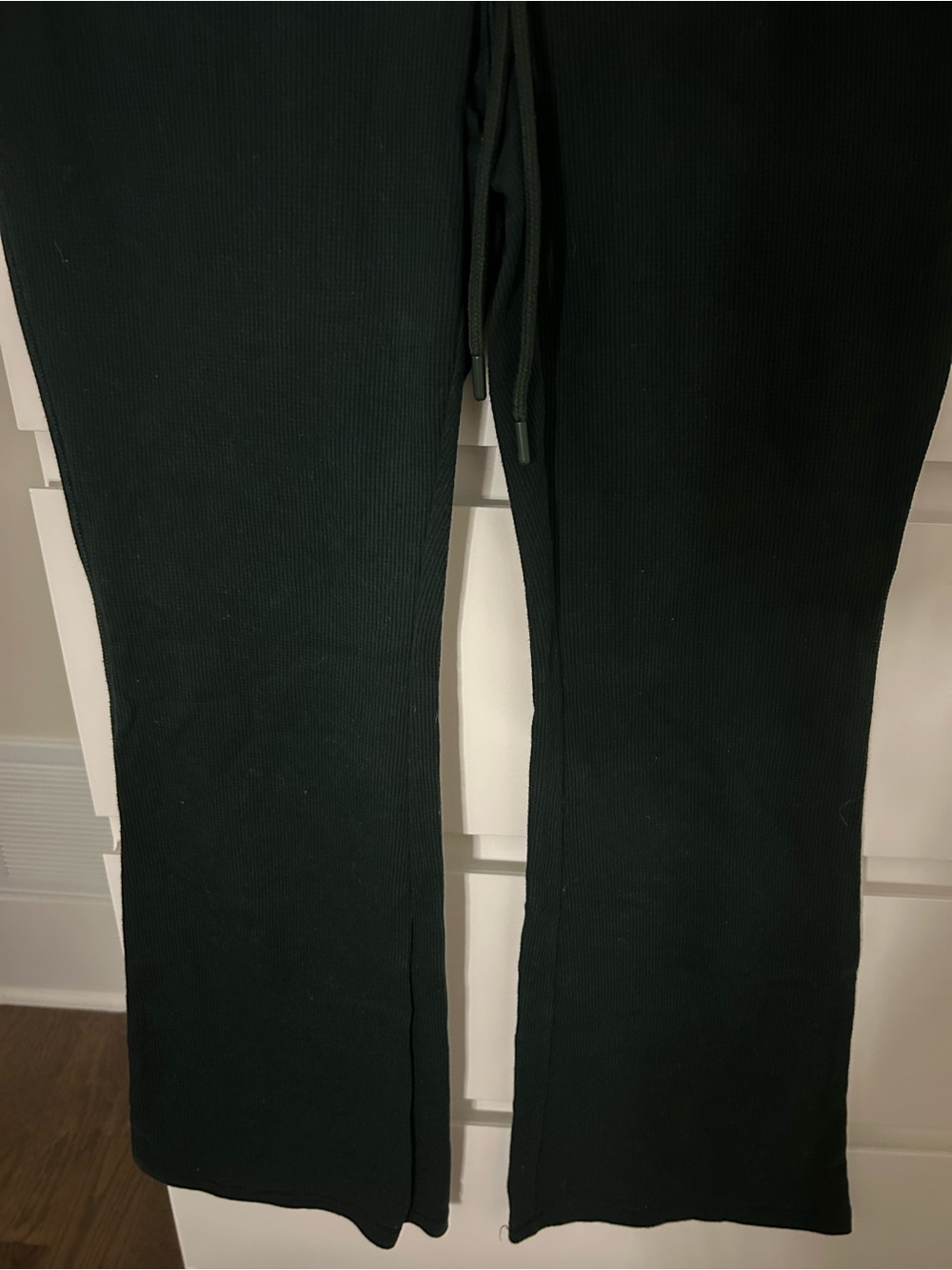 Sunday Best dark green waffle flare pant